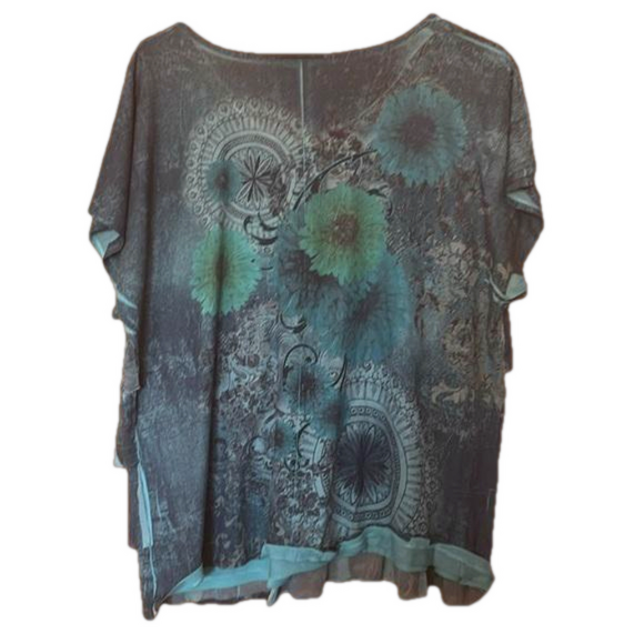 Essentials Multiple color green Tunic - Picture 2 of 10